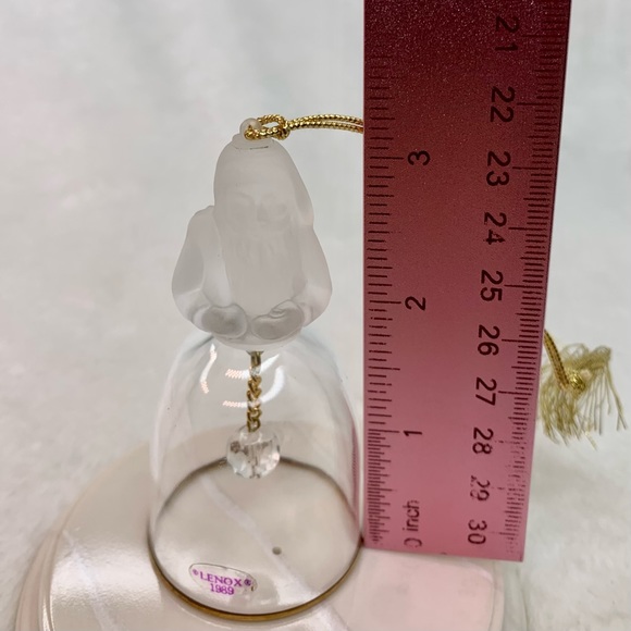 Lenox Crystal Saint Nicholas Bell Ornament Christmas Collectible Vintage 1989 - Picture 5 of 9